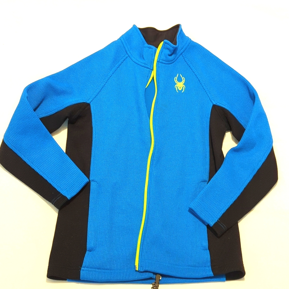 Spyder Constant Stryke Full ZipUp Blue Black Jacket Coat Unisex Medium 10/12